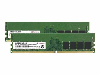 Transcend JetRam JM3200HLB-16GK geheugenmodule 16 GB 1 x 8 GB DDR4 3200 MHz