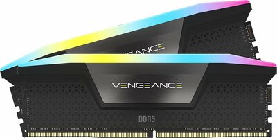 Corsair Vengeance RGB Zwart | 32GB 2x16GB DDR5 | 5200MHz | DIMM | CL40 | Geheugenmodule | RAM