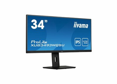 iiyama ProLite XUB3493WQSU-B5 computer monitor 86,4 cm (34") 3440 x 1440 Pixels UltraWide Quad HD LED Zwart