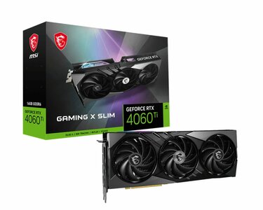 MSI GAMING GEFORCE RTX 4060 Ti X SLIM 16G videokaart NVIDIA 16 GB GDDR6