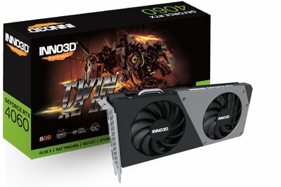 Inno3D N40602-08D6X-173051N videokaart NVIDIA GeForce RTX 4060 8 GB GDDR6