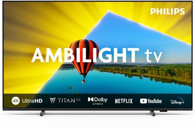 Philips 43PUS8079/12 TV | 43'' | UltraHD 4K | Wifi | SmartTV | Titan OS | HDR10 | 60Hz | Zwart