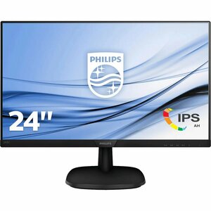 Philips V-Line 243V7QDSB/00 | 24" | 1920x1080 IPS | 75Hz | Monitor | Renewed